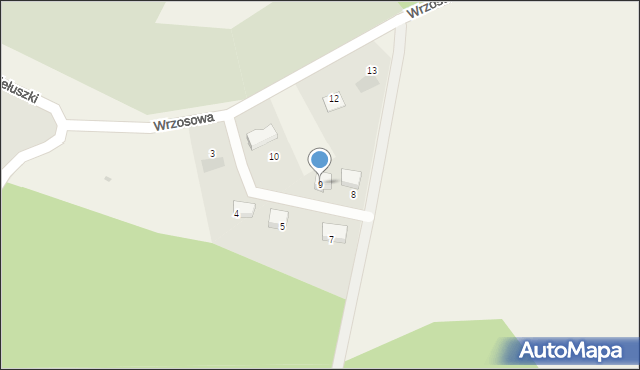 Rzepnica, Wrzosowa, 9, mapa Rzepnica