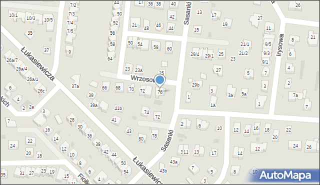 Rzeszów, Wrzosowa, 76, mapa Rzeszów