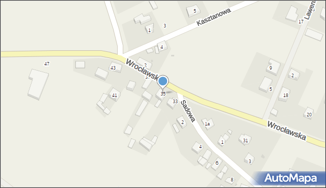 Sadków, Wrocławska, 35, mapa Sadków