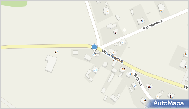 Sadków, Wrocławska, 43, mapa Sadków