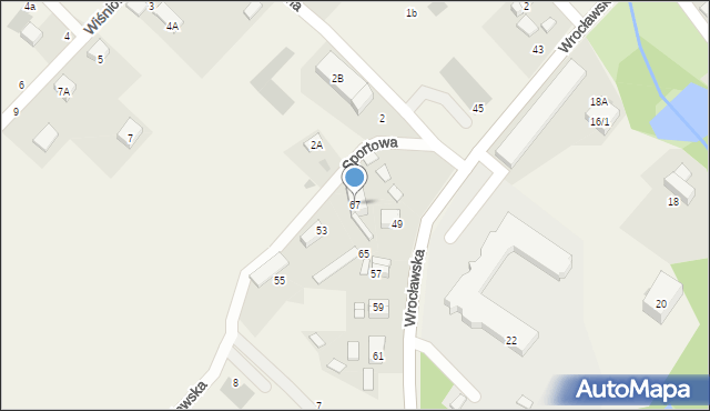 Siedlec, Wrocławska, 67, mapa Siedlec