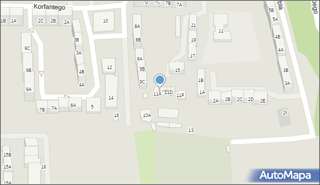Siemianowice Śląskie, Wróbla Hermana, 11B, mapa Siemianowice Śląskie