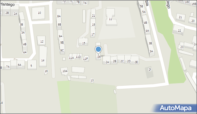 Siemianowice Śląskie, Wróbla Hermana, 1A, mapa Siemianowice Śląskie