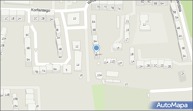 Siemianowice Śląskie, Wróbla Hermana, 9C, mapa Siemianowice Śląskie