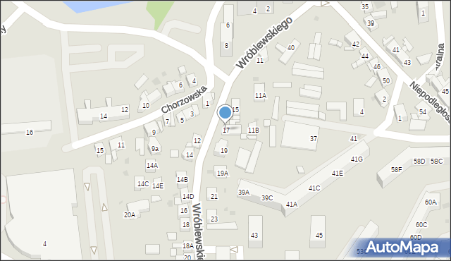 Siemianowice Śląskie, Wróblewskiego Walerego, gen., 17, mapa Siemianowice Śląskie