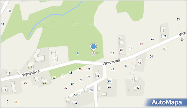 Siepraw, Wrzosowa, 11, mapa Siepraw