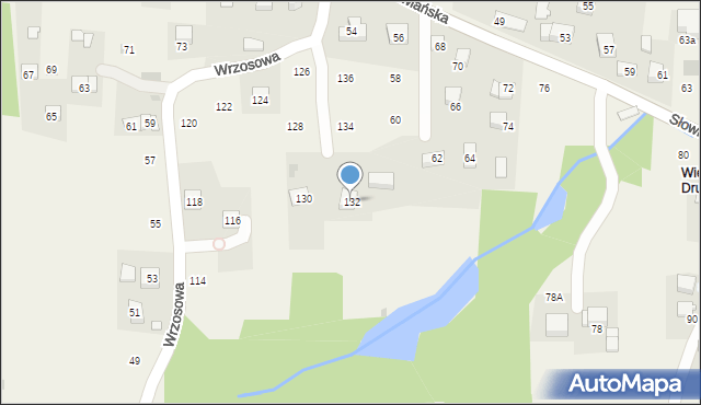 Siepraw, Wrzosowa, 132, mapa Siepraw