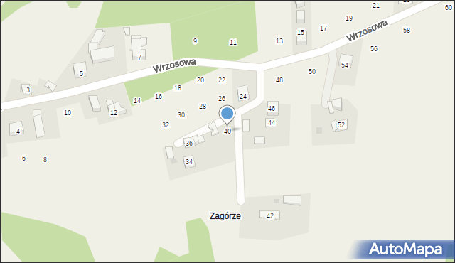 Siepraw, Wrzosowa, 40, mapa Siepraw