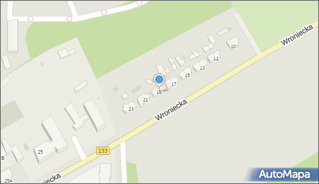 Sieraków, Wroniecka, 19, mapa Sieraków