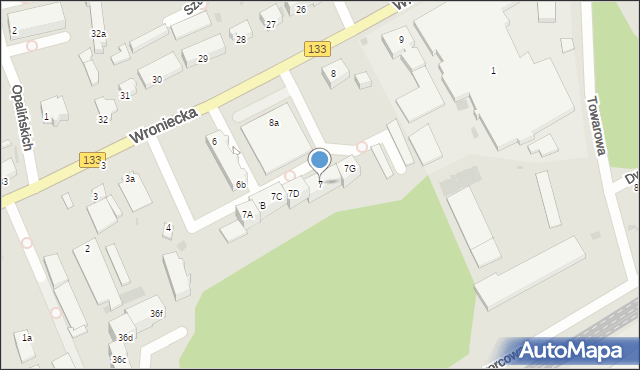 Sieraków, Wroniecka, 7, mapa Sieraków