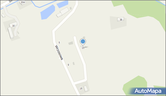 Sierpnica, Wrzosowa, 13, mapa Sierpnica