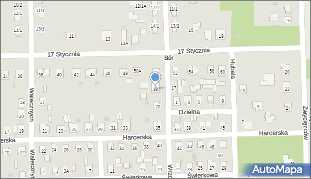 Skarżysko-Kamienna, Wrzosowa, 18, mapa Skarżysko-Kamienna