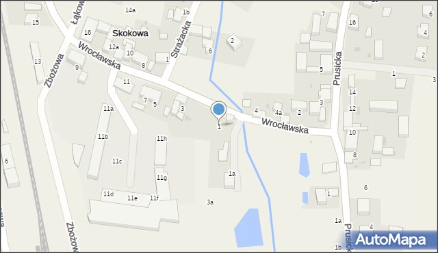Skokowa, Wrocławska, 1, mapa Skokowa