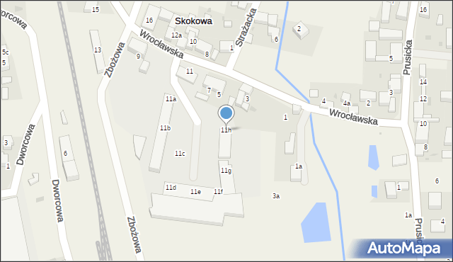 Skokowa, Wrocławska, 11h, mapa Skokowa