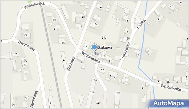 Skokowa, Wrocławska, 14, mapa Skokowa