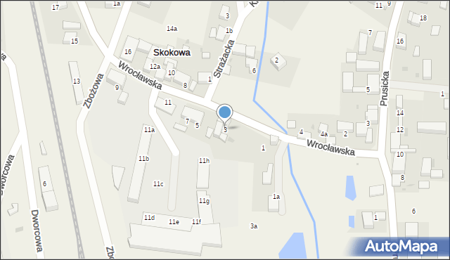 Skokowa, Wrocławska, 3, mapa Skokowa