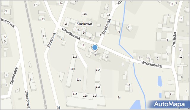 Skokowa, Wrocławska, 5, mapa Skokowa