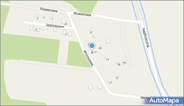 Słajszewo, Wrzosowa, 16, mapa Słajszewo