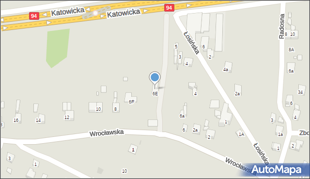 Sławków, Wrocławska, 4, mapa Sławków