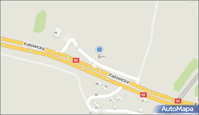 Sławków, Wrocławska, 64, mapa Sławków