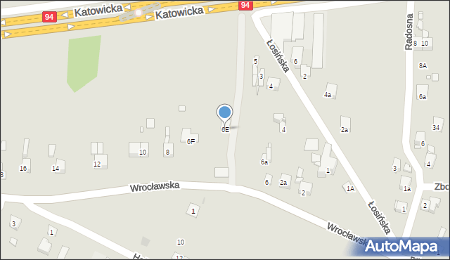 Sławków, Wrocławska, 6E, mapa Sławków