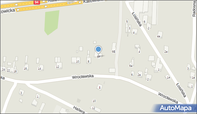 Sławków, Wrocławska, 6F, mapa Sławków