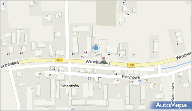 Smardzów, Wrocławska, 13, mapa Smardzów