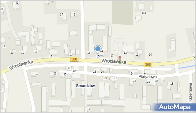 Smardzów, Wrocławska, 15, mapa Smardzów