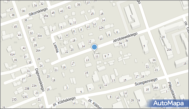 Sokółka, Wróblewskiego Walerego, gen., 11B, mapa Sokółka