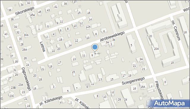 Sokółka, Wróblewskiego Walerego, gen., 7, mapa Sokółka
