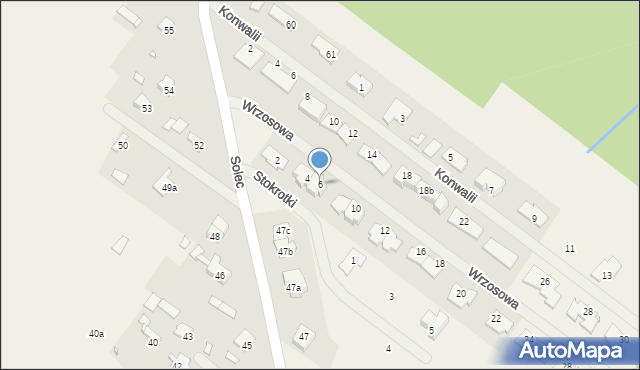 Solec, Wrzosowa, 6, mapa Solec