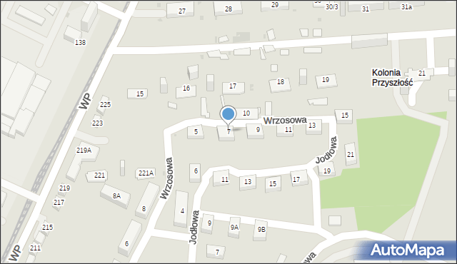 Sosnowiec, Wrzosowa, 7, mapa Sosnowca