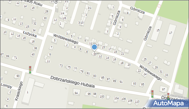 Sosnowiec, Wróblewskiego Walerego, gen., 10, mapa Sosnowca