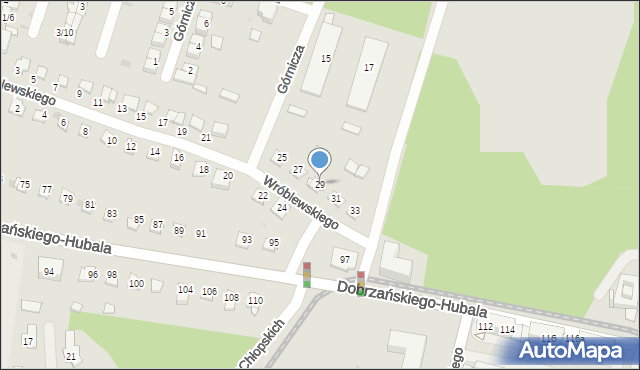 Sosnowiec, Wróblewskiego Walerego, gen., 29, mapa Sosnowca