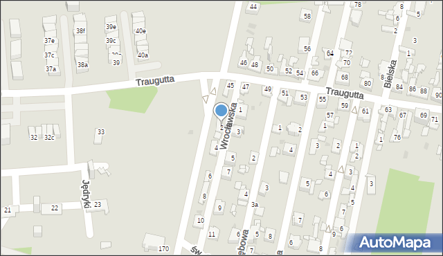 Sosnowiec, Wrocławska, 2, mapa Sosnowca