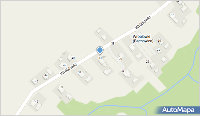 Spytkowice, Wróblówki, 33, mapa Spytkowice