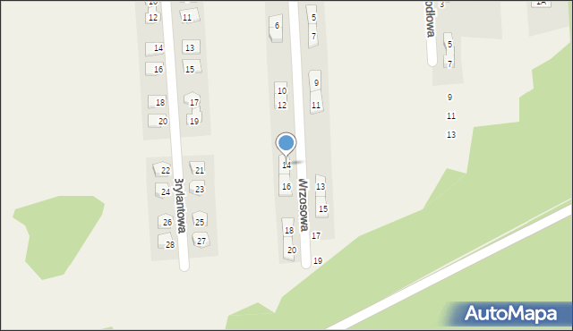 Stare Grochale, Wrzosowa, 14, mapa Stare Grochale