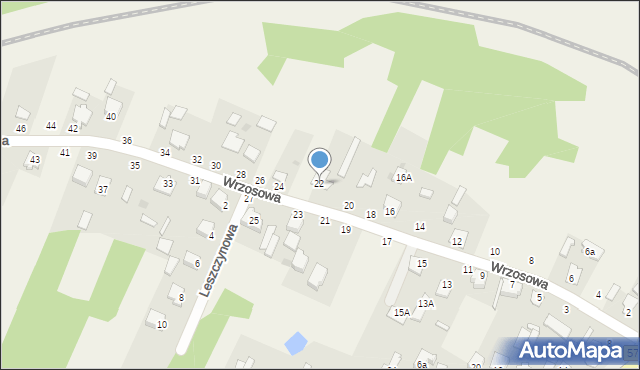 Stare Pieścirogi, Wrzosowa, 22, mapa Stare Pieścirogi