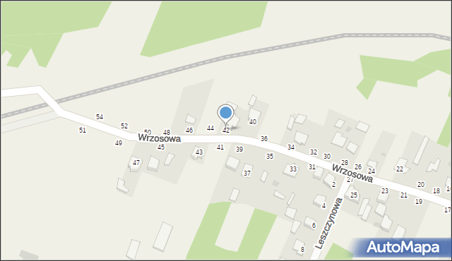 Stare Pieścirogi, Wrzosowa, 42, mapa Stare Pieścirogi