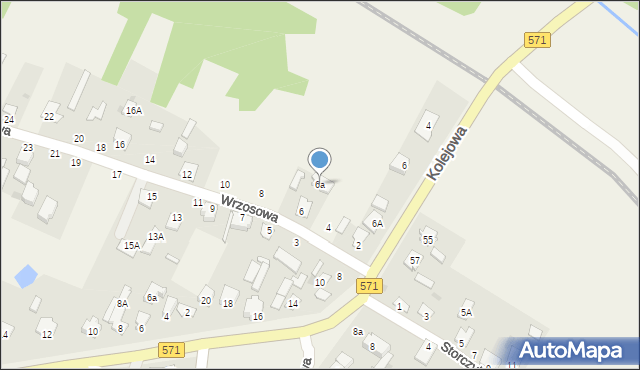 Stare Pieścirogi, Wrzosowa, 6a, mapa Stare Pieścirogi
