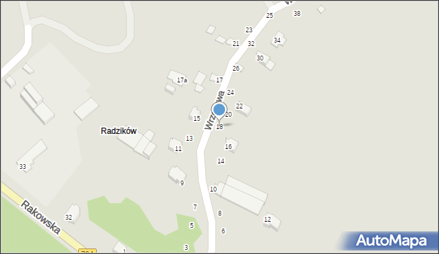 Staszów, Wrzosowa, 18, mapa Staszów