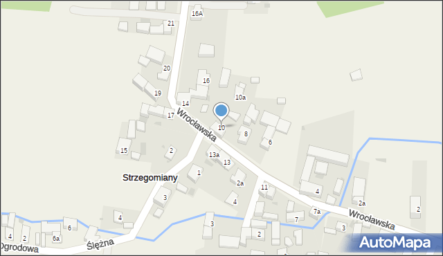 Strzegomiany, Wrocławska, 10, mapa Strzegomiany