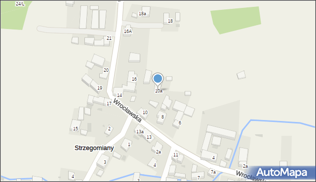 Strzegomiany, Wrocławska, 10a, mapa Strzegomiany