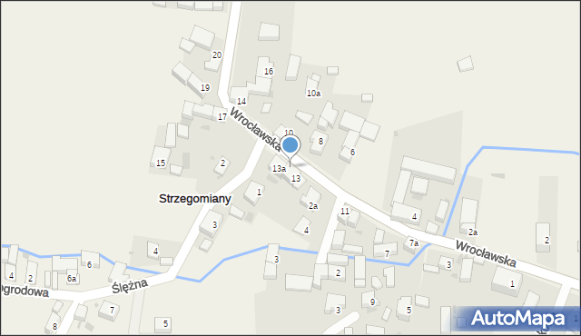 Strzegomiany, Wrocławska, 13B, mapa Strzegomiany