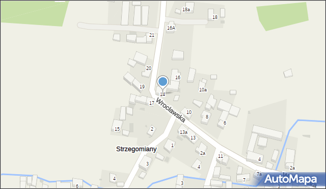 Strzegomiany, Wrocławska, 14, mapa Strzegomiany