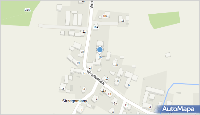 Strzegomiany, Wrocławska, 16, mapa Strzegomiany