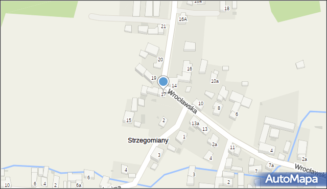 Strzegomiany, Wrocławska, 17, mapa Strzegomiany