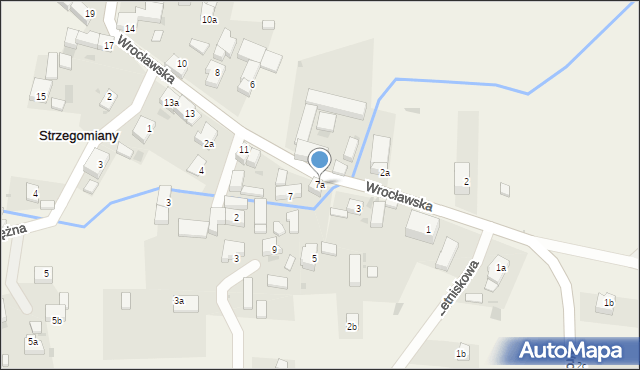 Strzegomiany, Wrocławska, 7a, mapa Strzegomiany