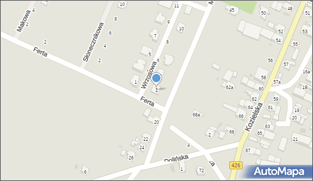 Strzelce Opolskie, Wrzosowa, 2, mapa Strzelce Opolskie