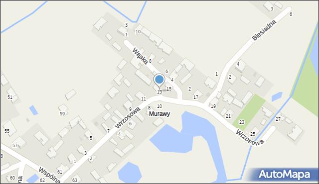 Suchorzów, Wrzosowa, 13, mapa Suchorzów